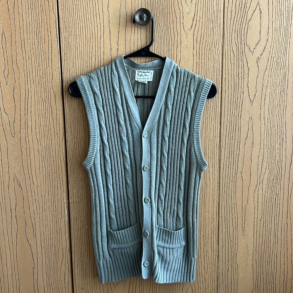 Vintage Mister Man Full Fashioned Knit Gray Vest